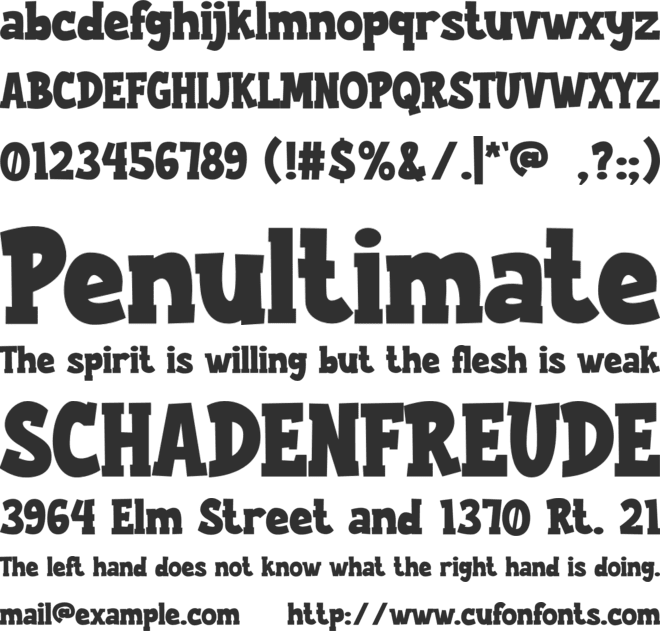 LAUGHTER font preview