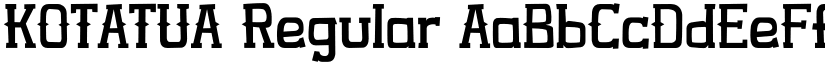 KOTATUA Regular font