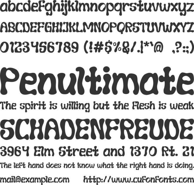 Wavy-World font preview