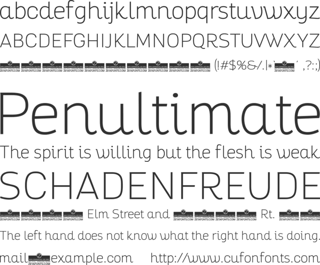 Altair font preview