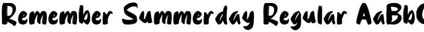 Remember Summerday Regular font
