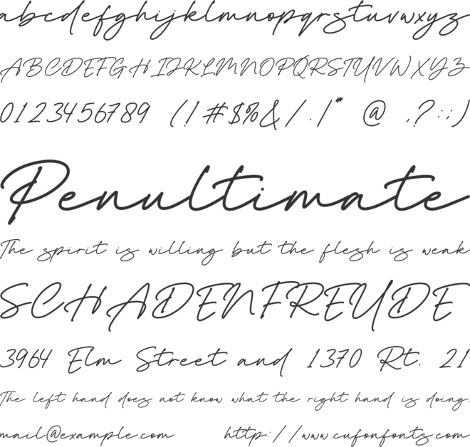 Festigan font preview