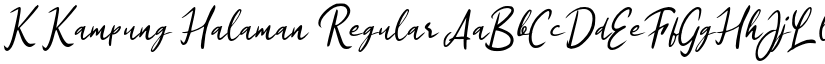 K Kampung Halaman Regular font