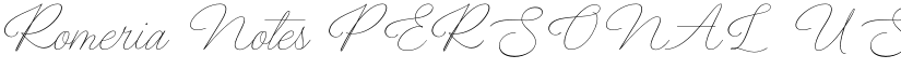 Romeria Notes PERSONAL USE Regular font