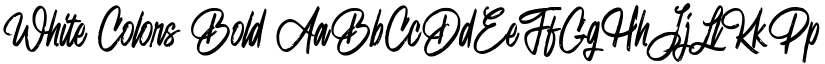 White Colors Bold font
