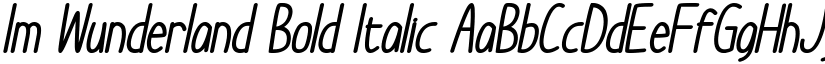 Im Wunderland Bold Italic font
