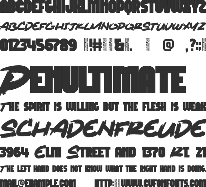 Silverthorne font preview