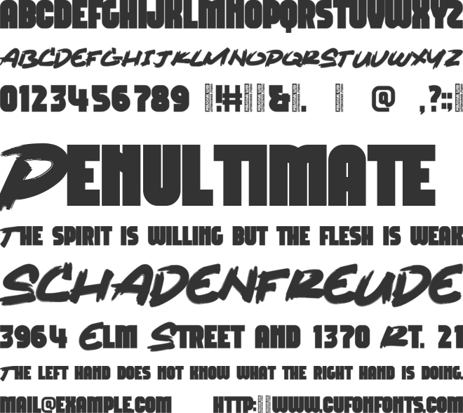 Silverthorne font preview