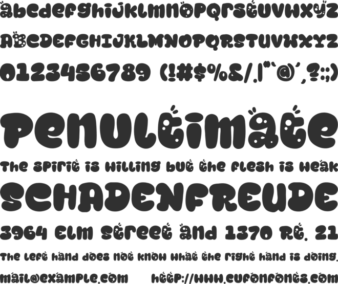 Boba Party font preview