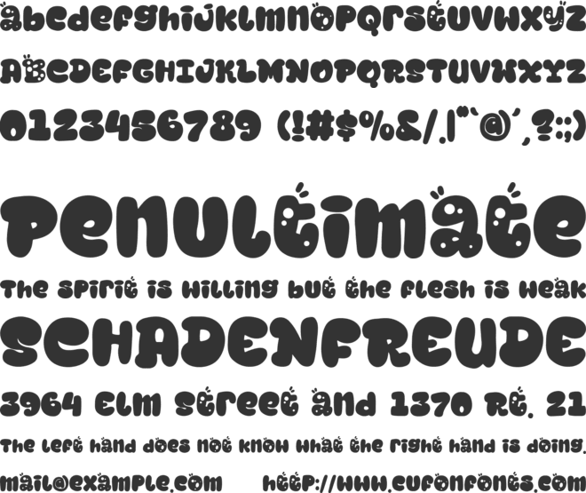 Boba Party font preview
