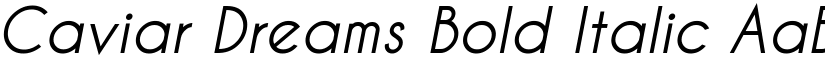 Caviar Dreams Bold Italic font