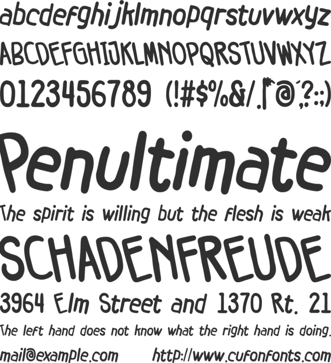 Random Thought font preview