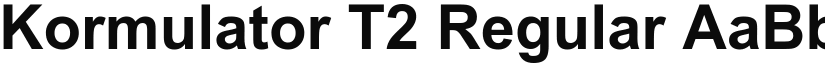 Kormulator T2 font download