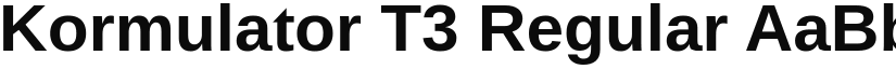 Kormulator T3 Regular font