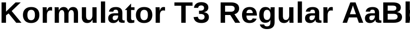 Kormulator T3 Regular font