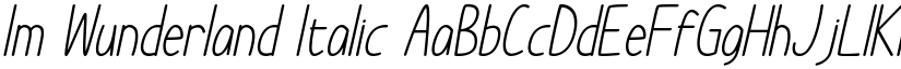 Im Wunderland Italic font