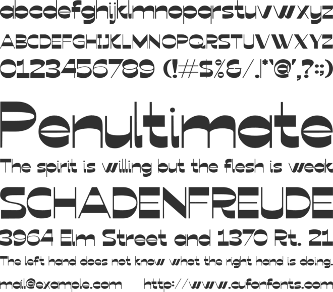 Thomeo font preview