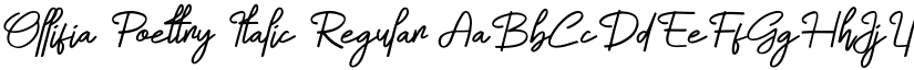 Ollifia Poettry Italic Regular font