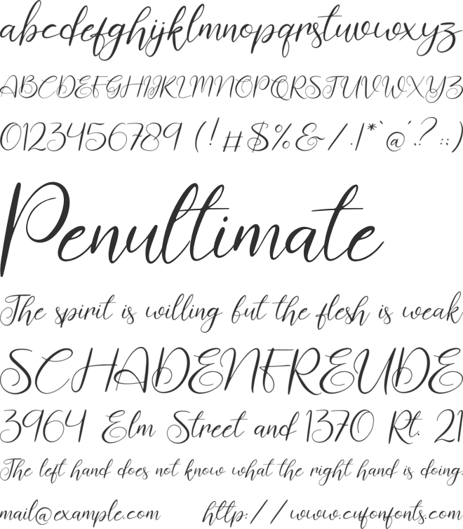 Revalyna font preview