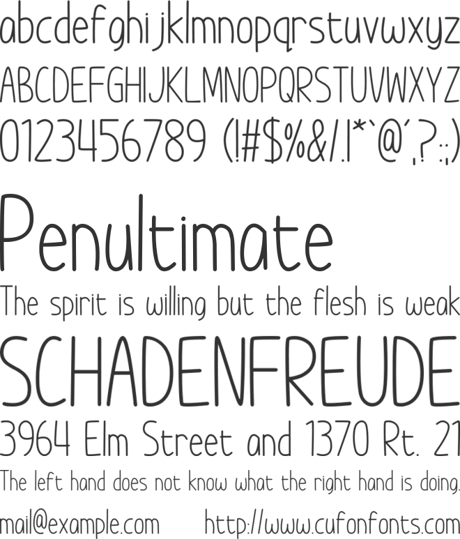Im Wunderland font preview