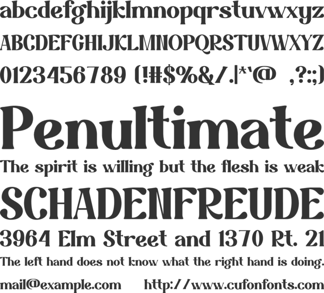 Sunflare font preview