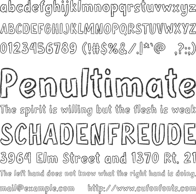 CHALK TALK font preview