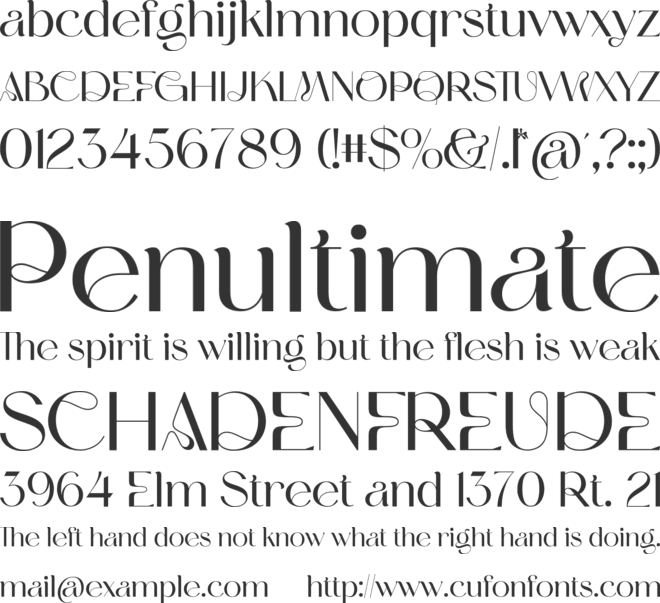 Mestika font preview