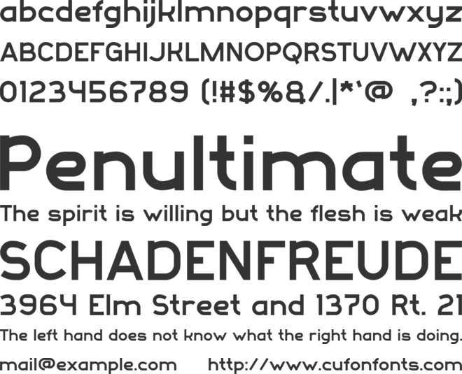 QUICK-ZIP font preview