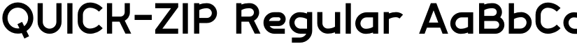 QUICK-ZIP Regular font