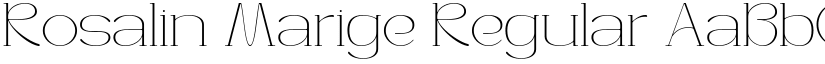 Rosalin Marige Regular font