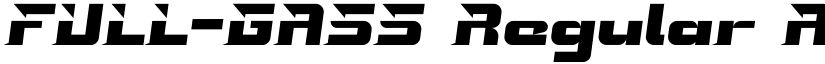 FULL-GASS Regular font
