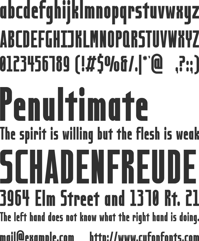 Giga Forge font preview