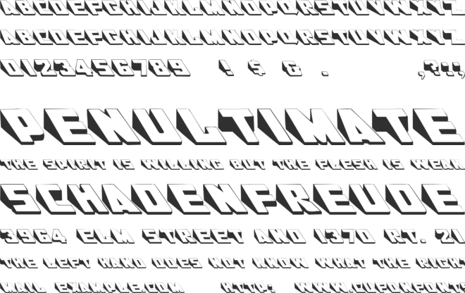Wedgie font preview