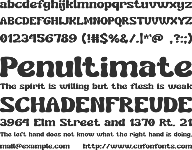 CUTBRAY font preview
