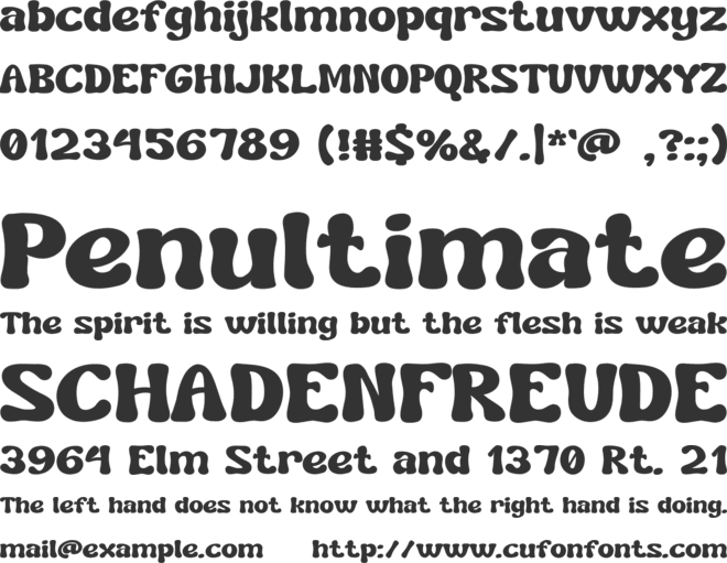 CUTBRAY font preview