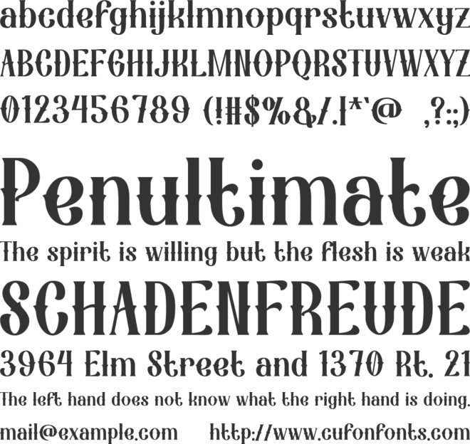 Ink Pearcer font preview