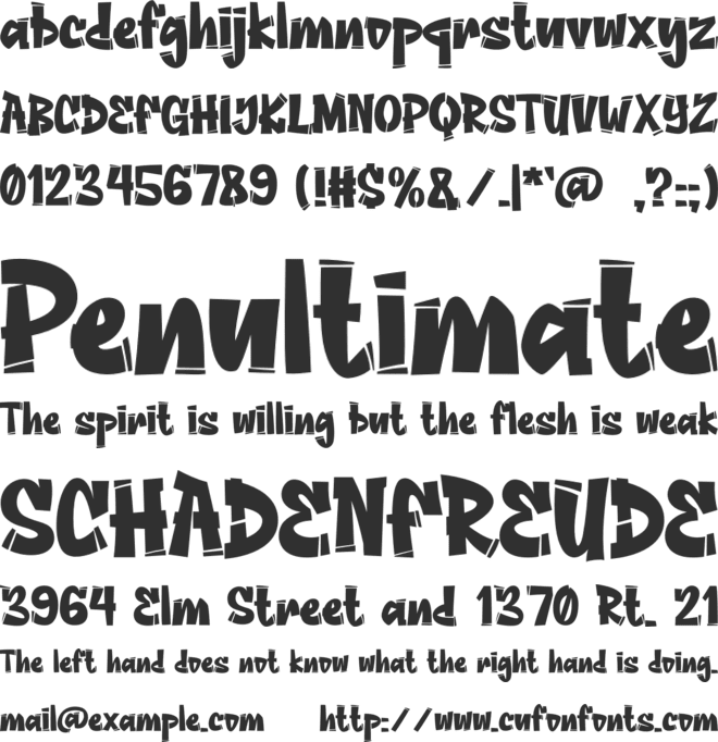TOUGHWALL font preview