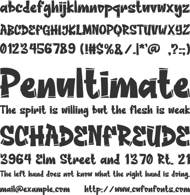 TOUGHWALL font preview