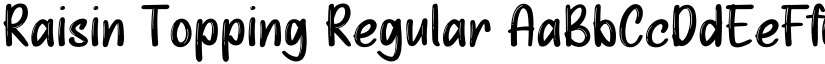 Raisin Topping Regular font