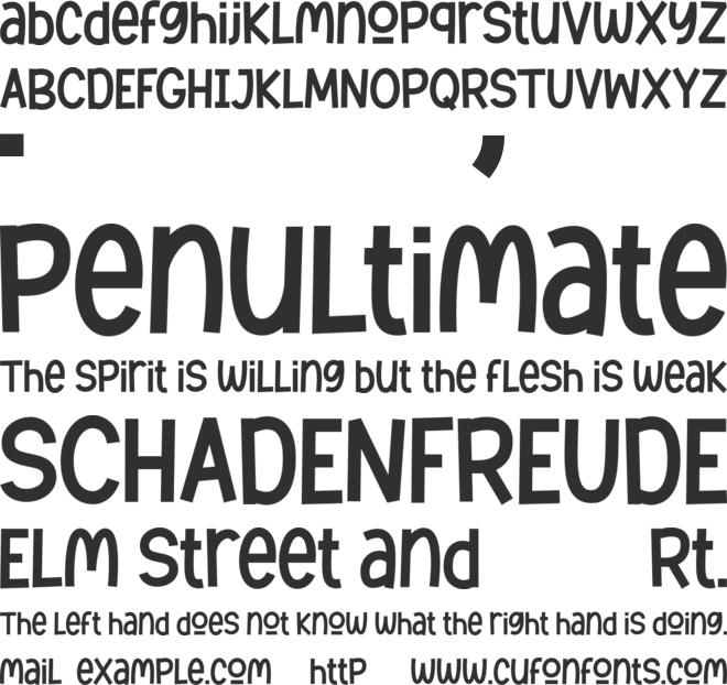 Twelny font preview