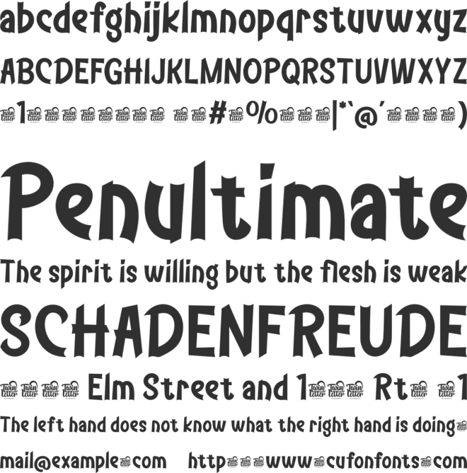 MISENA Trial font preview
