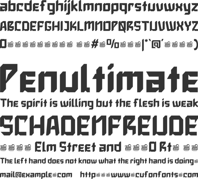 SLAXING Trial font preview