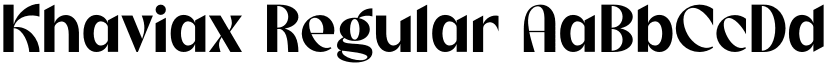 Khaviax Regular font
