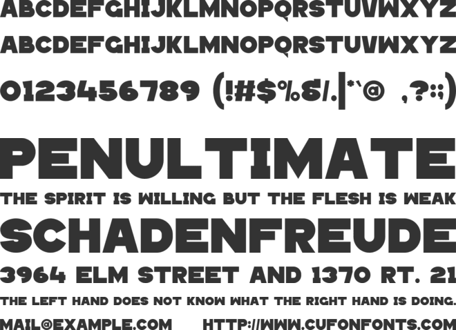 HEINAN font preview