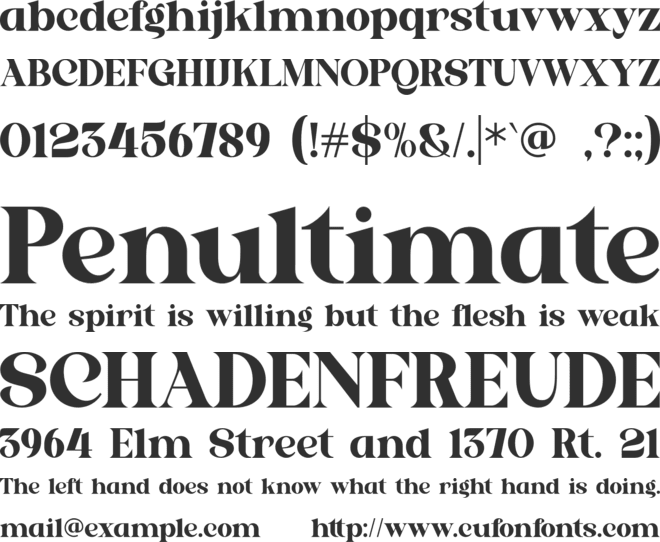 RALUWEH font preview