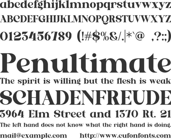 RALUWEH font preview