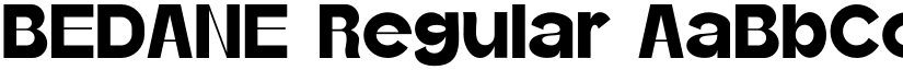BEDANE Regular font