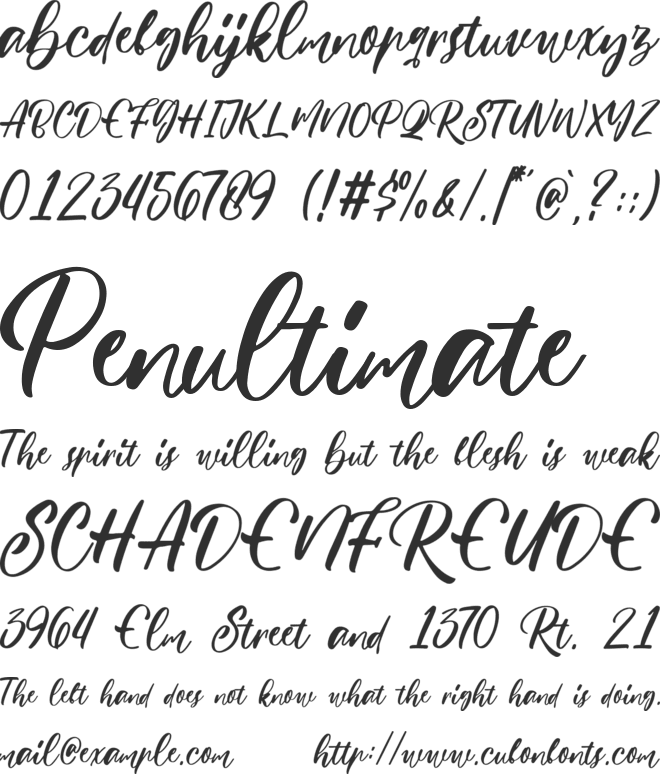 Simple Things font preview