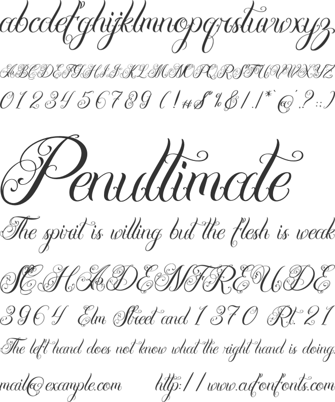 Hesthiya font preview