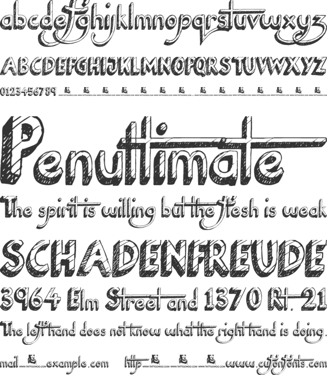 National Cartoon font preview